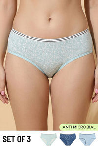 Zivame Regular Rise Full Coverage Hipster Panty (Pack of 3) - Multicolor — thumbnail 1